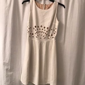 Chelsea & Violet White Faux Cutout Dress